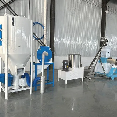 Linia de producție a furajelor de pescuit