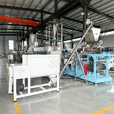 Twin screw floating fish food extruder machine Twin screw floating fish food extruder machine